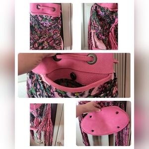 Floral Pink Women's Bucket Bag